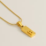 Gold color / 1 Piece Simple Series Hip-Pop/Rock Letter B Stainless Steel  Gold Color Unisex Pendant Necklaces Picture2